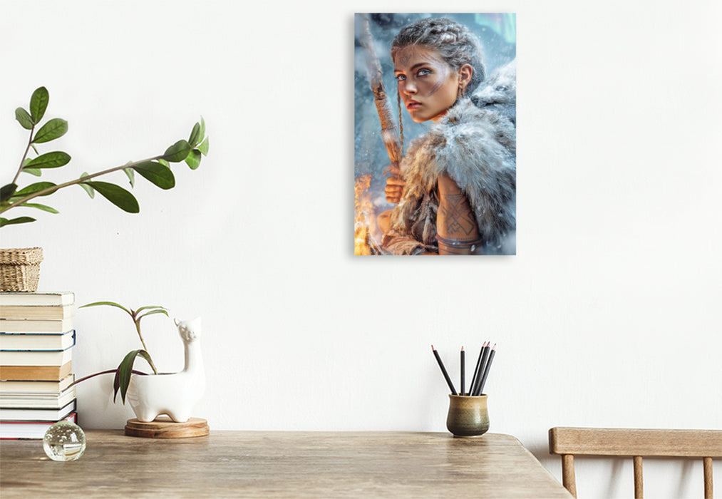 Premium Textil-Leinwand Wikinger Fantasiemotive