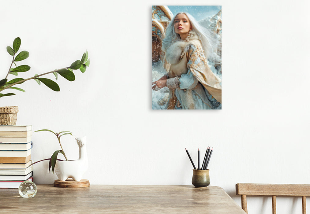 Premium Textil-Leinwand Wikinger Fantasiemotive