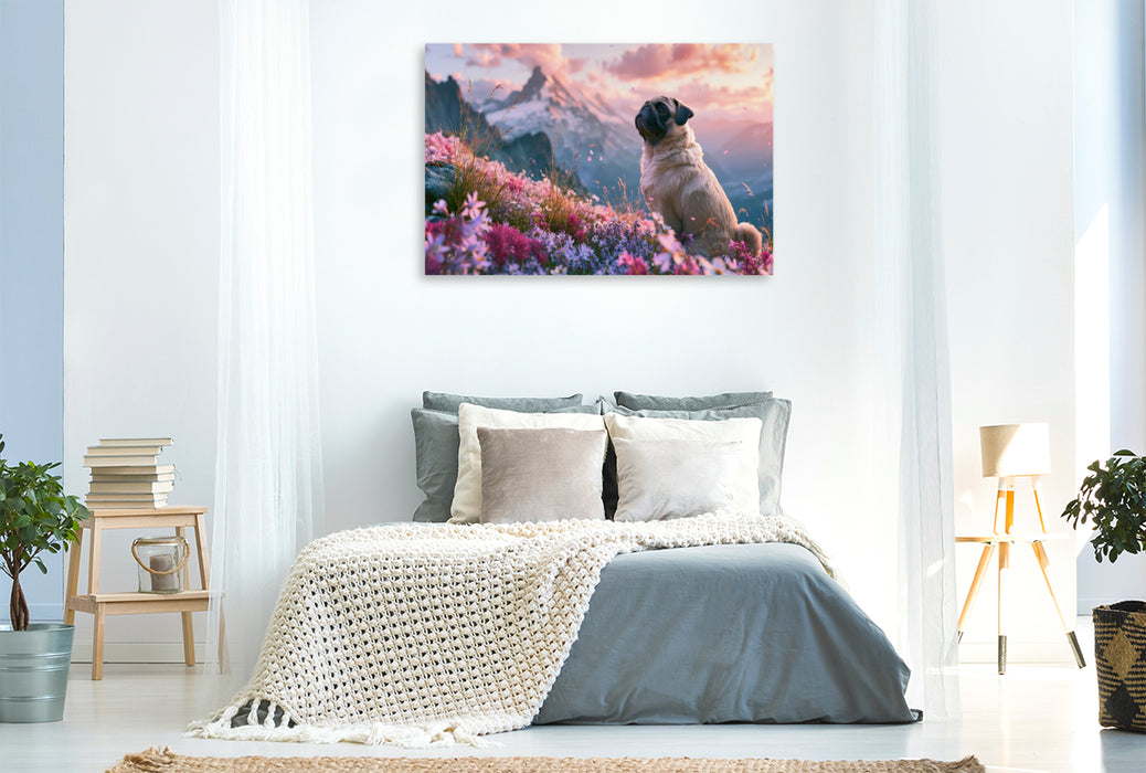 Premium Textil-Leinwand Gemeinsam die Welt entdecken