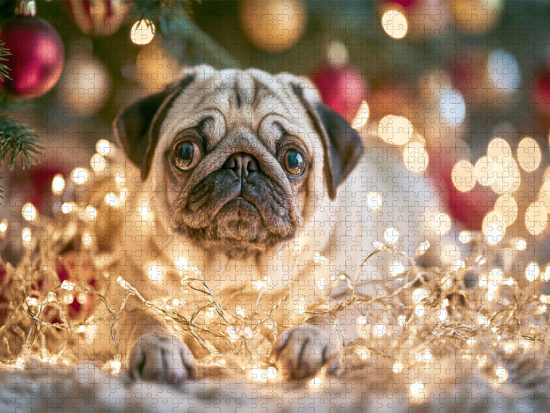 Weihnachten ist Liebe auf vier Pfoten - CALVENDO Foto-Puzzle'