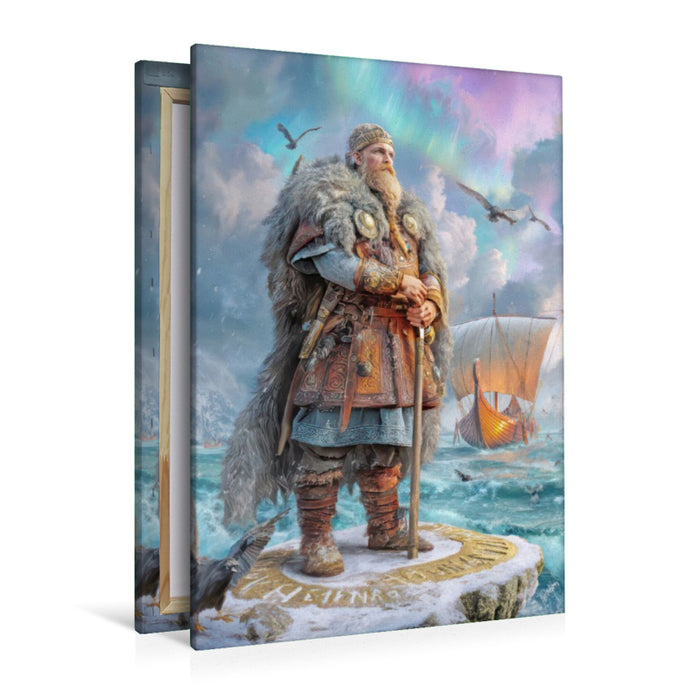 Premium Textil-Leinwand Wikinger Fantasiemotive