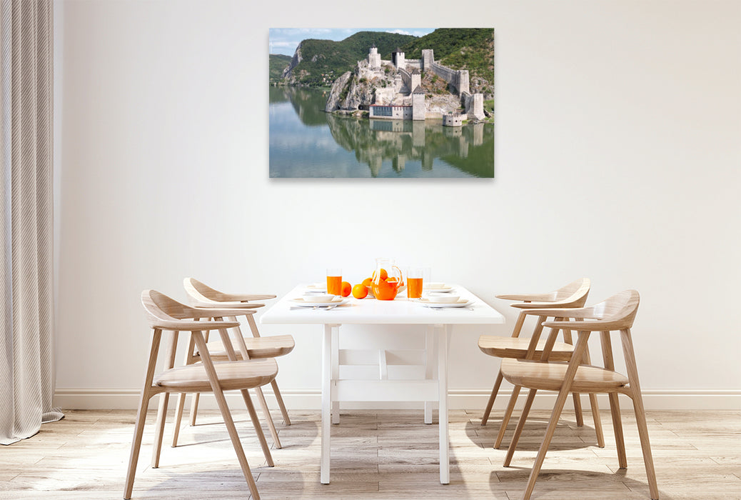 Premium Textil-Leinwand Festung Golubac