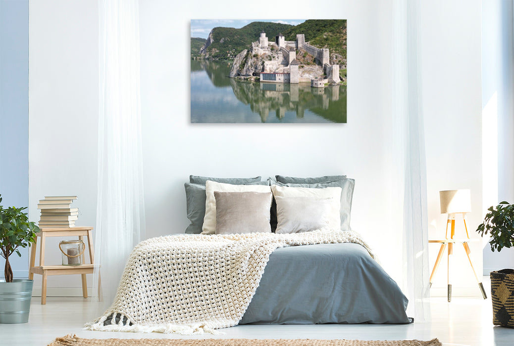 Premium Textil-Leinwand Festung Golubac