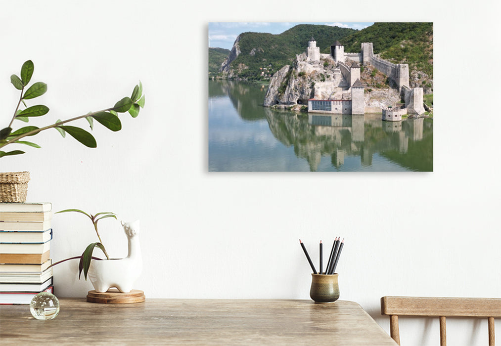 Premium Textil-Leinwand Festung Golubac
