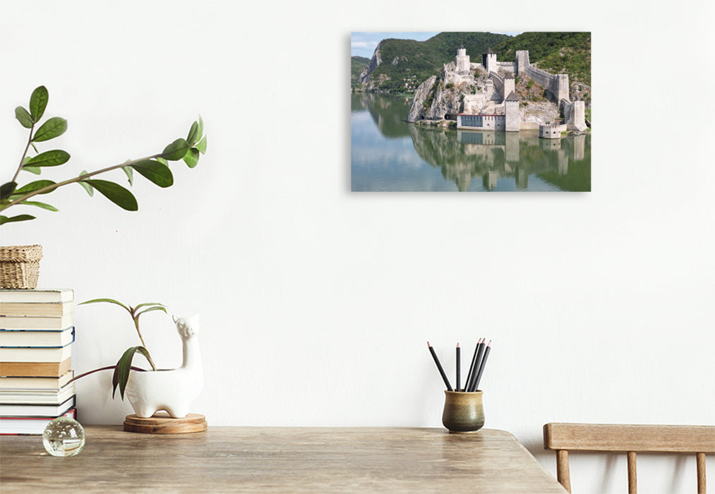 Premium Textil-Leinwand Festung Golubac