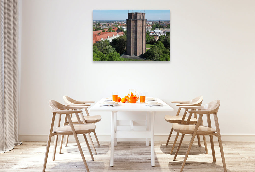 Premium Textil-Leinwand Wasserturm Süd