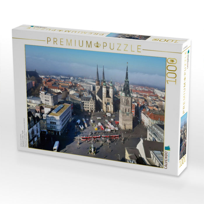 Marktplatz in Halle / Saale - CALVENDO Foto-Puzzle'