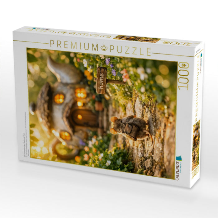 Die kleine Maus am Teekannenhaus - CALVENDO Foto-Puzzle'