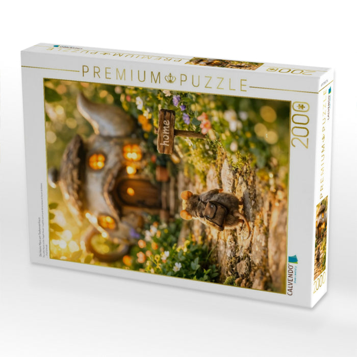 Die kleine Maus am Teekannenhaus - CALVENDO Foto-Puzzle'