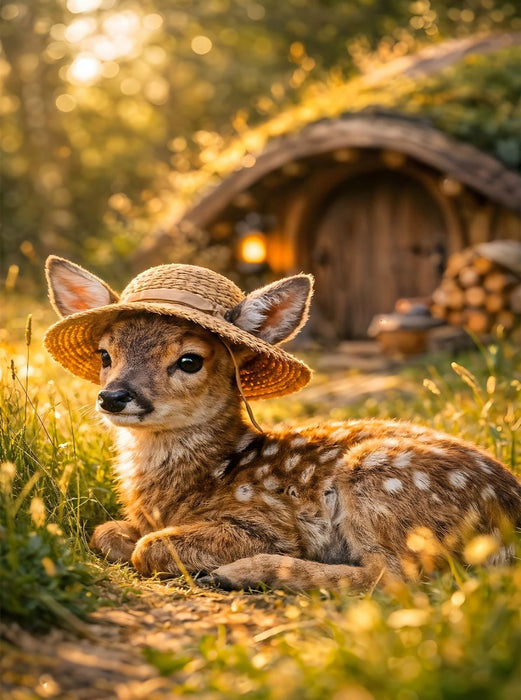 Das kleine Reh im Waldzuhause - CALVENDO Foto-Puzzle'