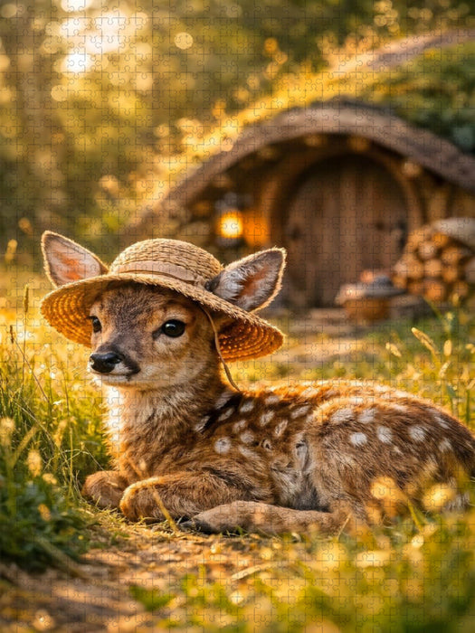 Das kleine Reh im Waldzuhause - CALVENDO Foto-Puzzle'