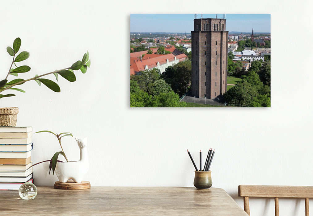 Premium Textil-Leinwand Wasserturm Süd