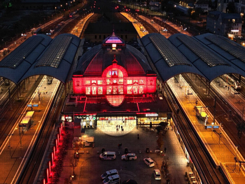 Hauptbahnhof Halle Saale - CALVENDO Foto-Puzzle'