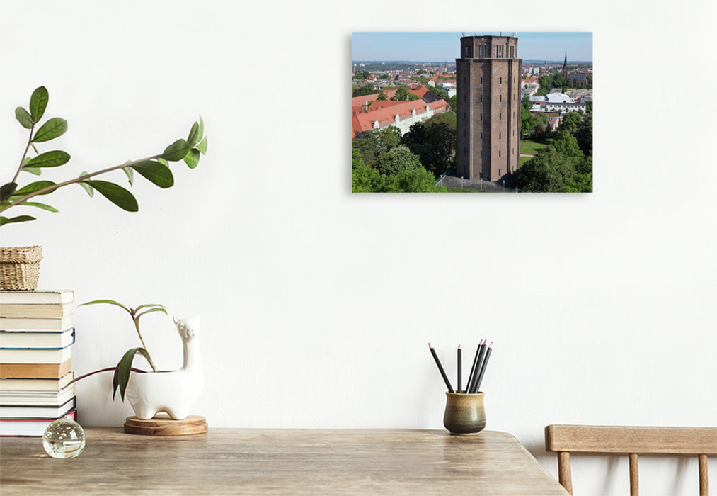 Premium Textil-Leinwand Wasserturm Süd
