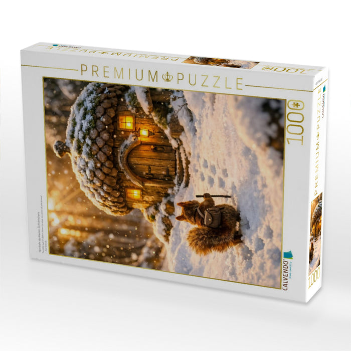 Heimkehr des kleinen Eichhörnchens - CALVENDO Foto-Puzzle'