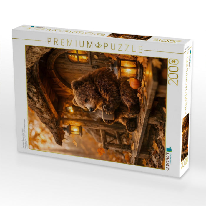 Der kleine Bär vor seiner Höhle - CALVENDO Foto-Puzzle'
