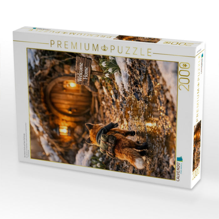 Der kleine Fuchs auf dem Heimweg - CALVENDO Foto-Puzzle'