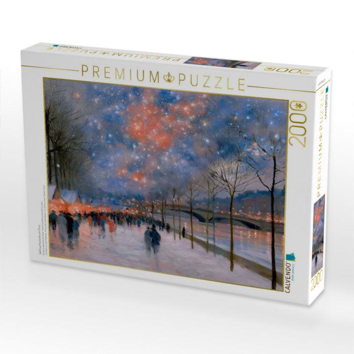 Weihnachtsmarkt am Fluss - CALVENDO Foto-Puzzle'