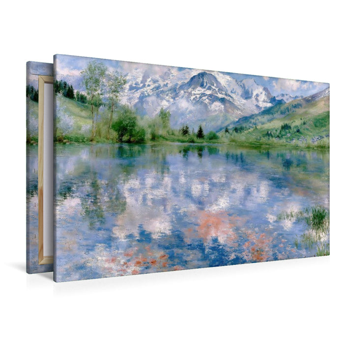 Premium Textil-Leinwand Romantischer Bergsee