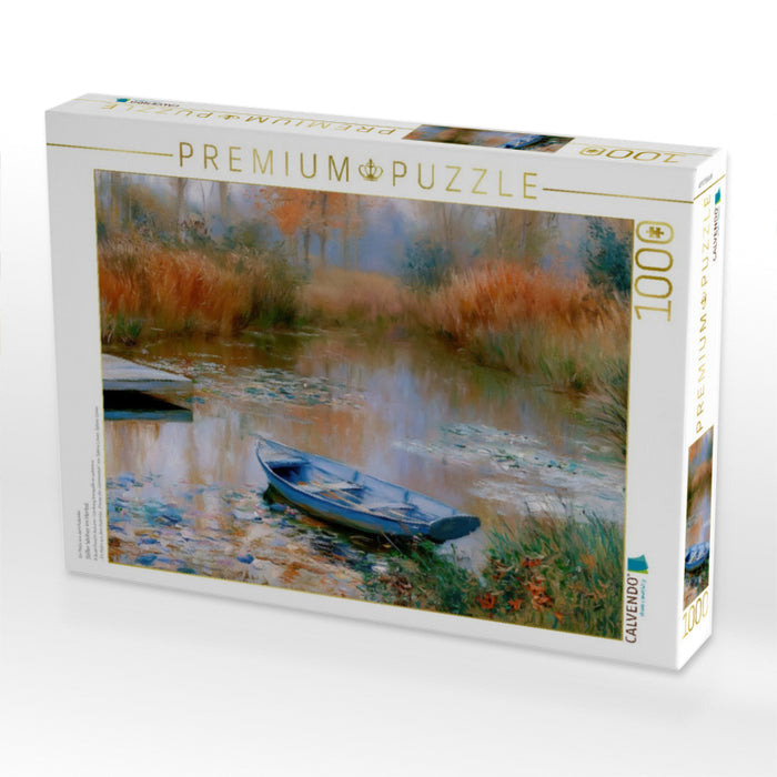 Stiller Weiher im Herbst - CALVENDO Foto-Puzzle'