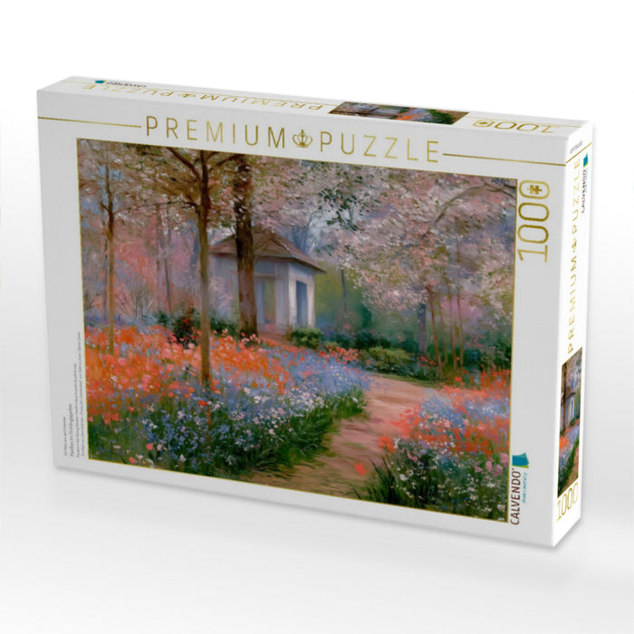 Pavillon im Frühlingsgarten - CALVENDO Foto-Puzzle'