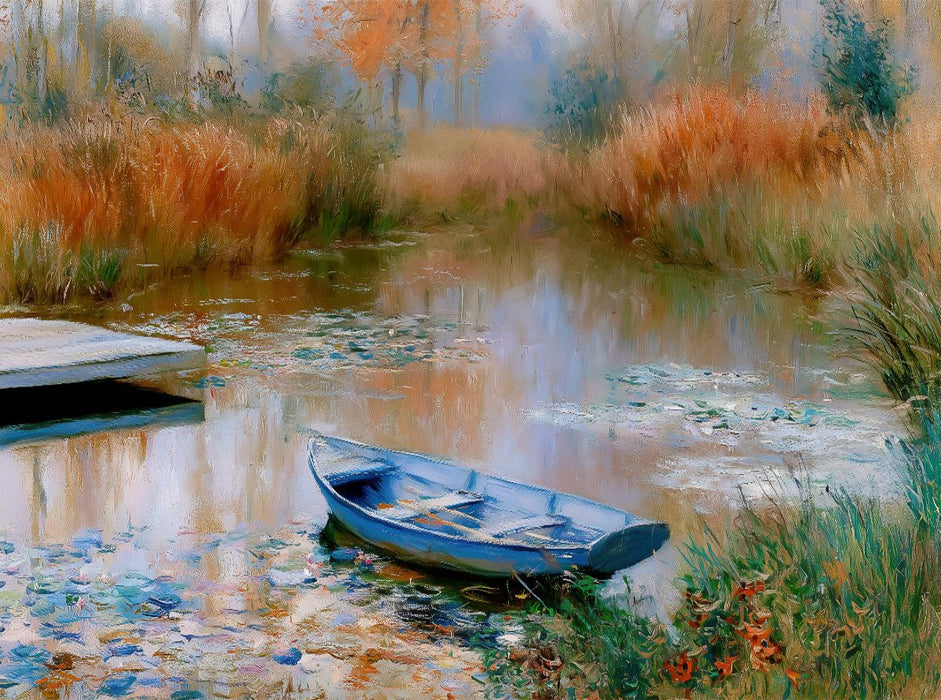 Stiller Weiher im Herbst - CALVENDO Foto-Puzzle'