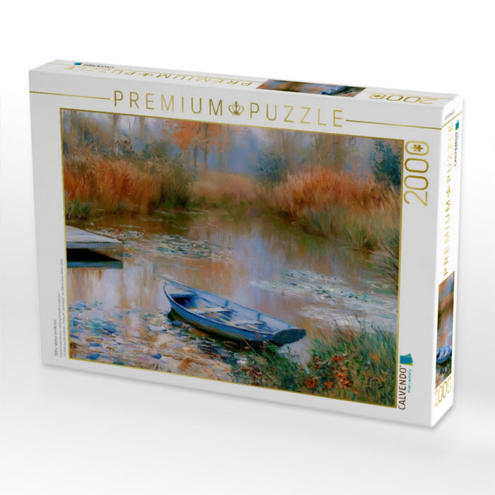 Stiller Weiher im Herbst - CALVENDO Foto-Puzzle'