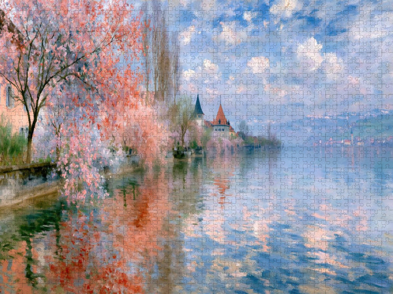 Frühling am See - CALVENDO Foto-Puzzle'