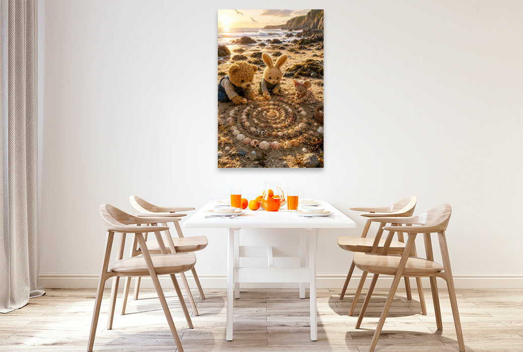 Premium Textil-Leinwand Der Muschelkreis