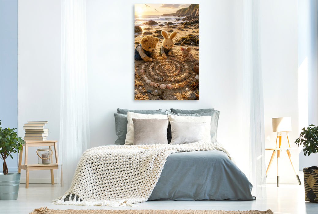 Premium Textil-Leinwand Der Muschelkreis