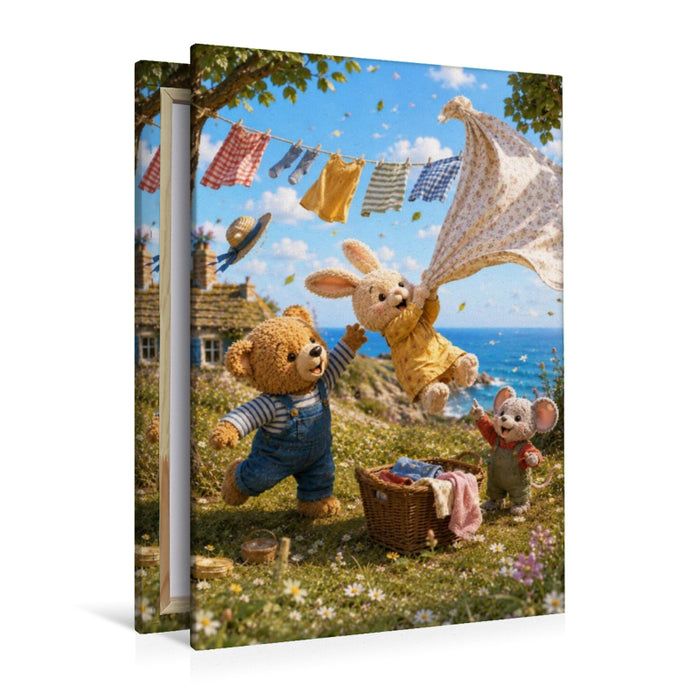 Premium Textil-Leinwand Waschtag