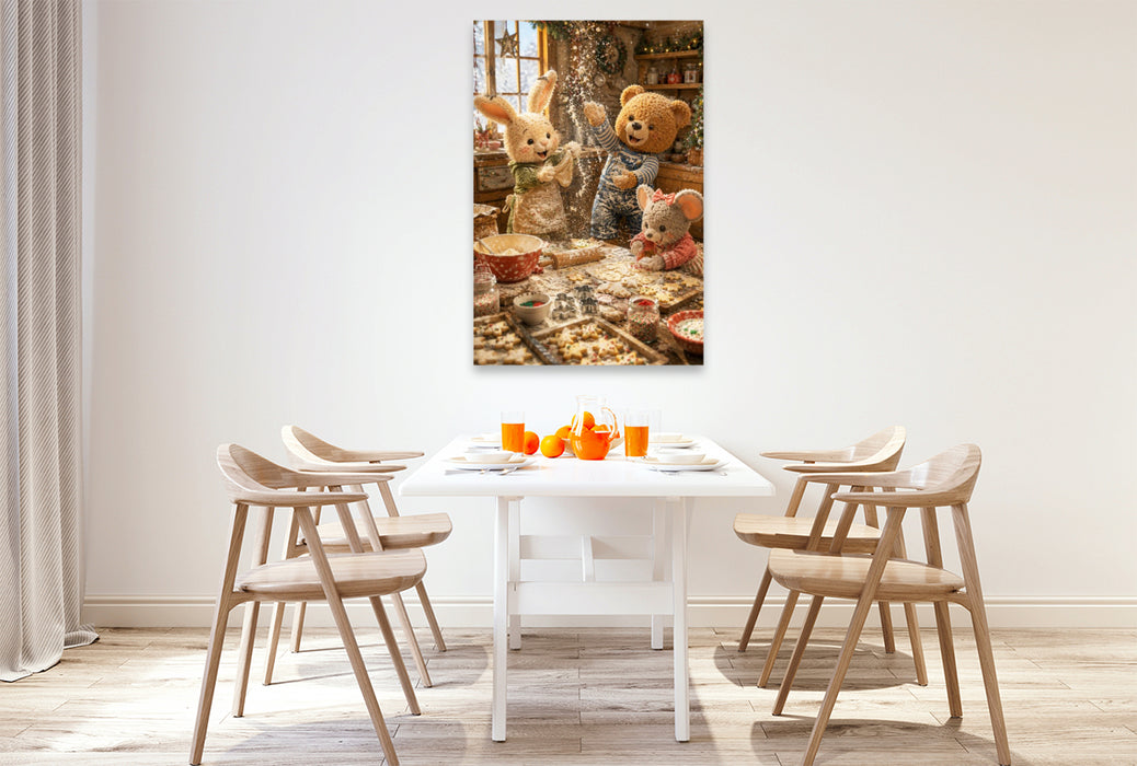 Premium Textil-Leinwand Weihnachtsbäckerei