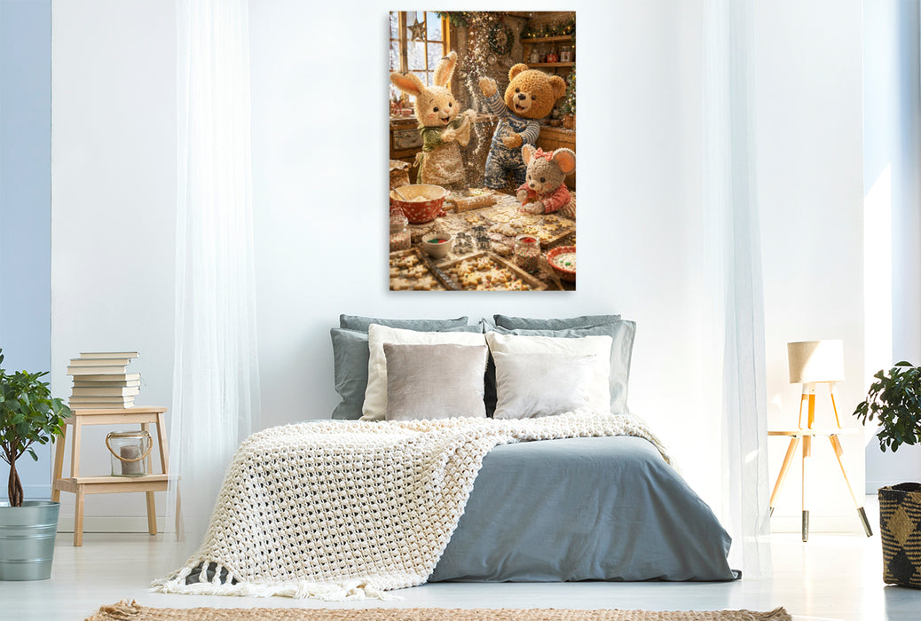 Premium Textil-Leinwand Weihnachtsbäckerei