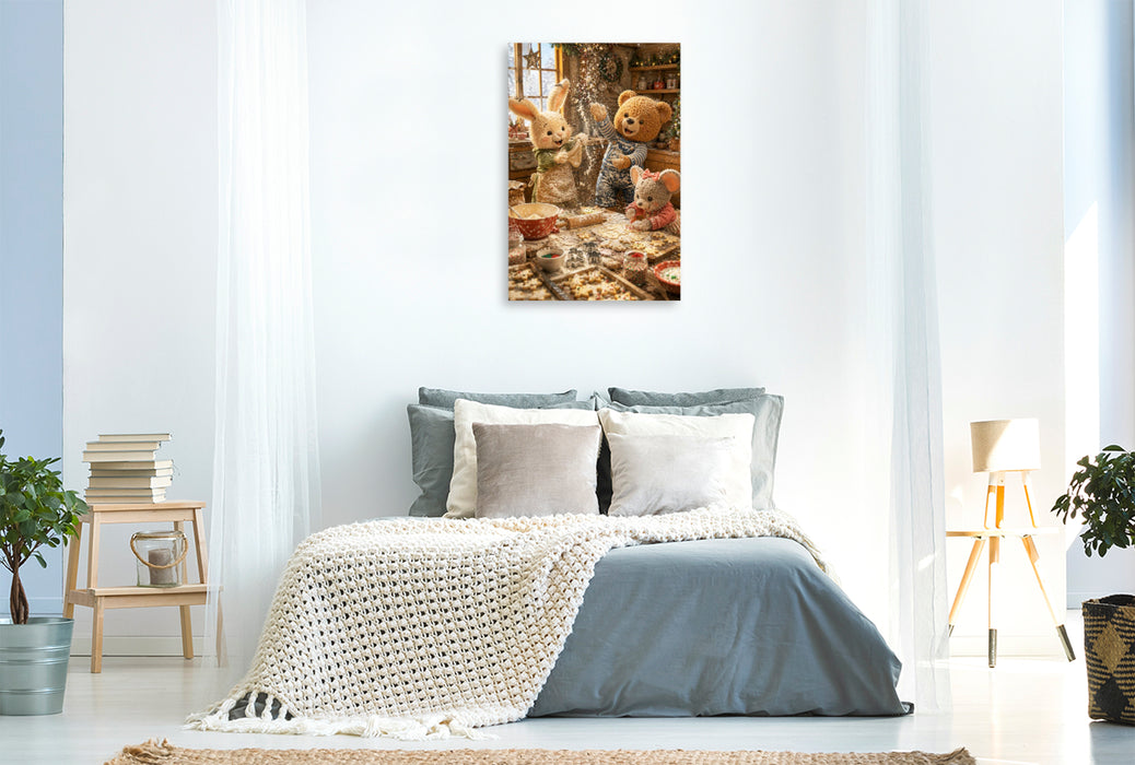 Premium Textil-Leinwand Weihnachtsbäckerei
