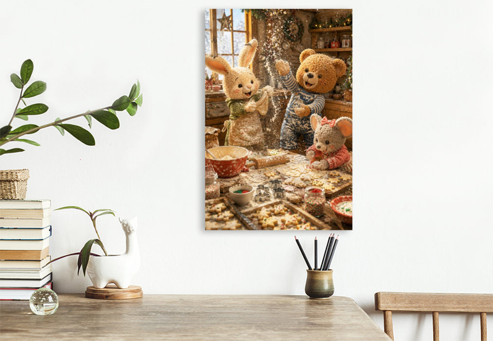 Premium Textil-Leinwand Weihnachtsbäckerei