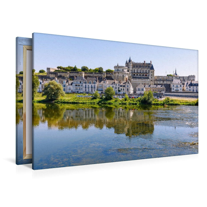 Premium Textil-Leinwand Amboise: Stadtansicht mit Château Royal