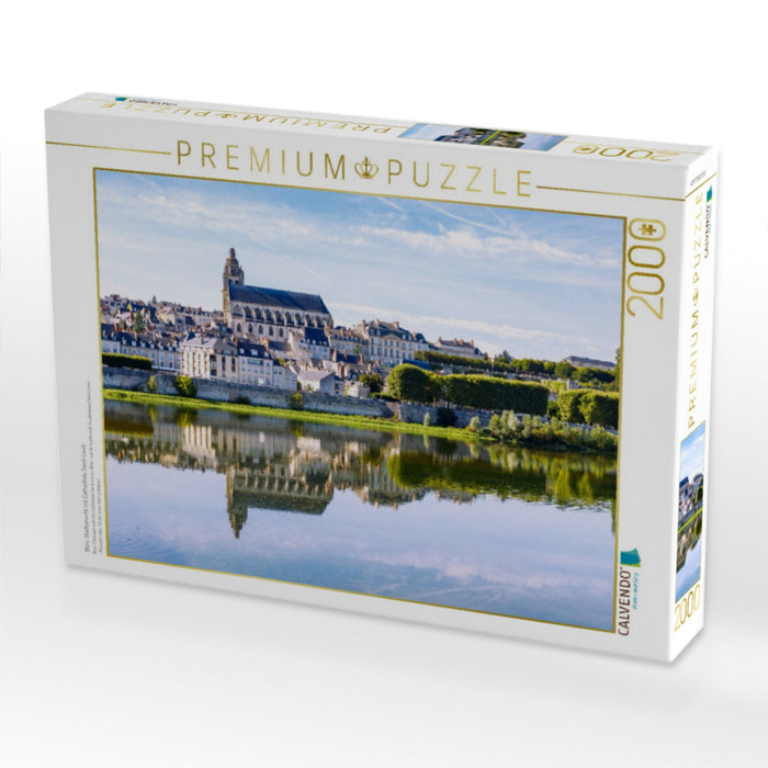 Blois: Stadtansicht mit Cathédrale Saint-Louis - CALVENDO Foto-Puzzle'