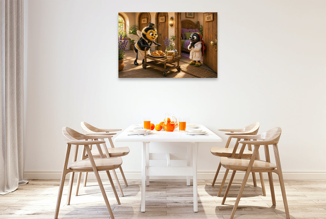 Premium Textil-Leinwand Zimmerservice