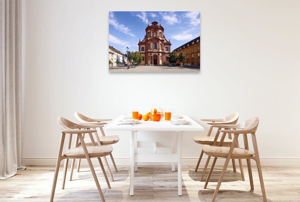 Premium Textil-Leinwand Barockkirche St Peter und Paul
