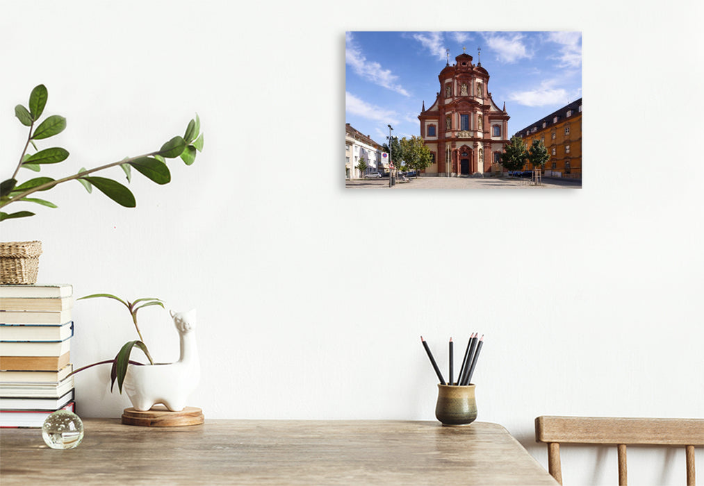 Premium Textil-Leinwand Barockkirche St Peter und Paul