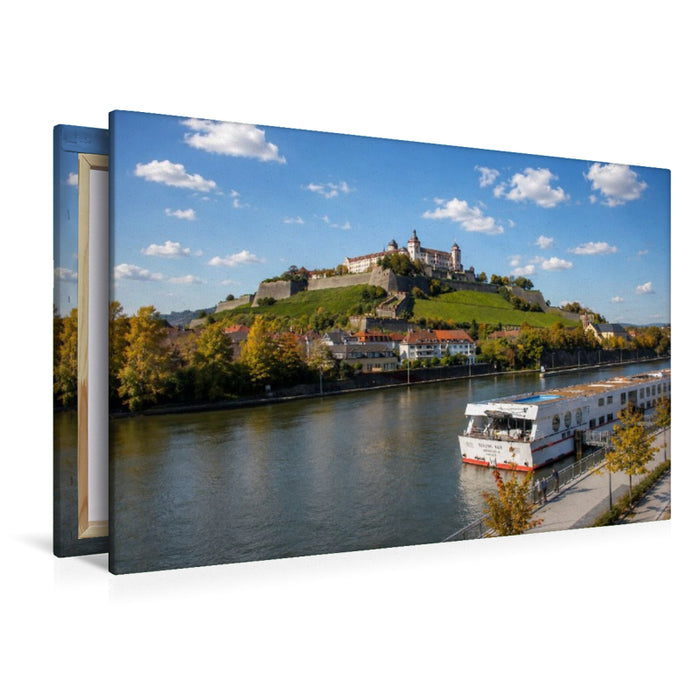 Premium Textil-Leinwand Ein Motiv aus dem Kalender Würzburg Idylle am Main