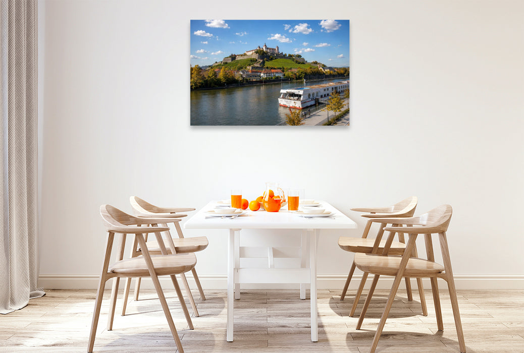 Premium Textil-Leinwand Ein Motiv aus dem Kalender Würzburg Idylle am Main