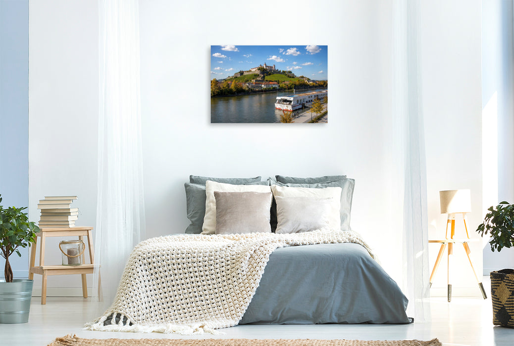 Premium Textil-Leinwand Ein Motiv aus dem Kalender Würzburg Idylle am Main