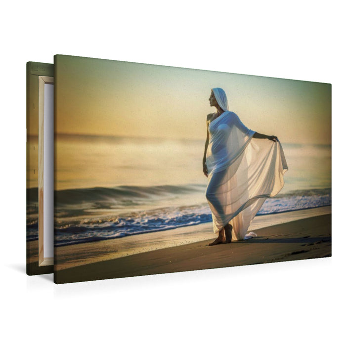 Premium Textil-Leinwand Sanfte Bewegung im Minimalismus.
