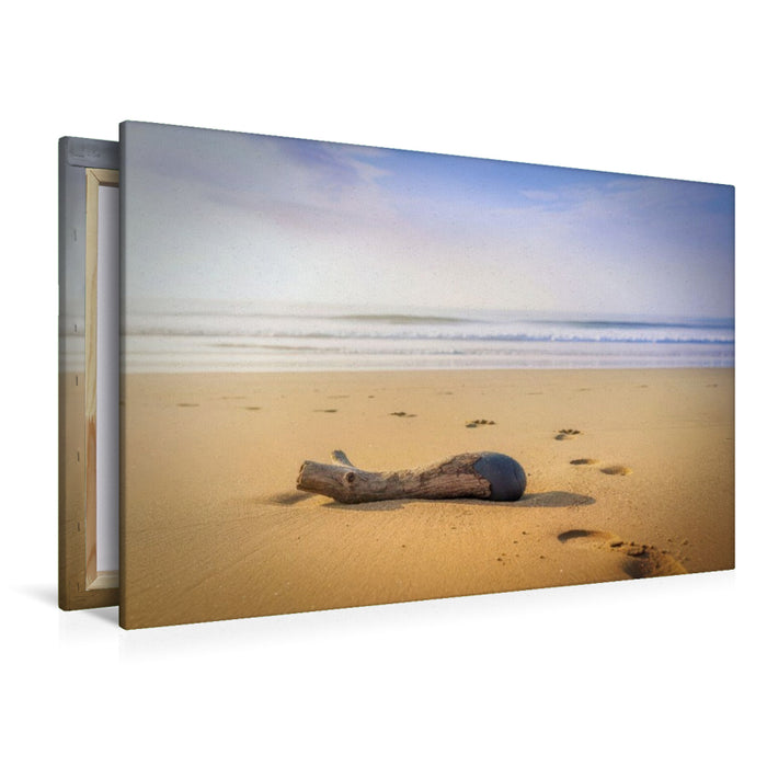 Premium Textil-Leinwand Schatten im Sand, Formen, die flüstern.