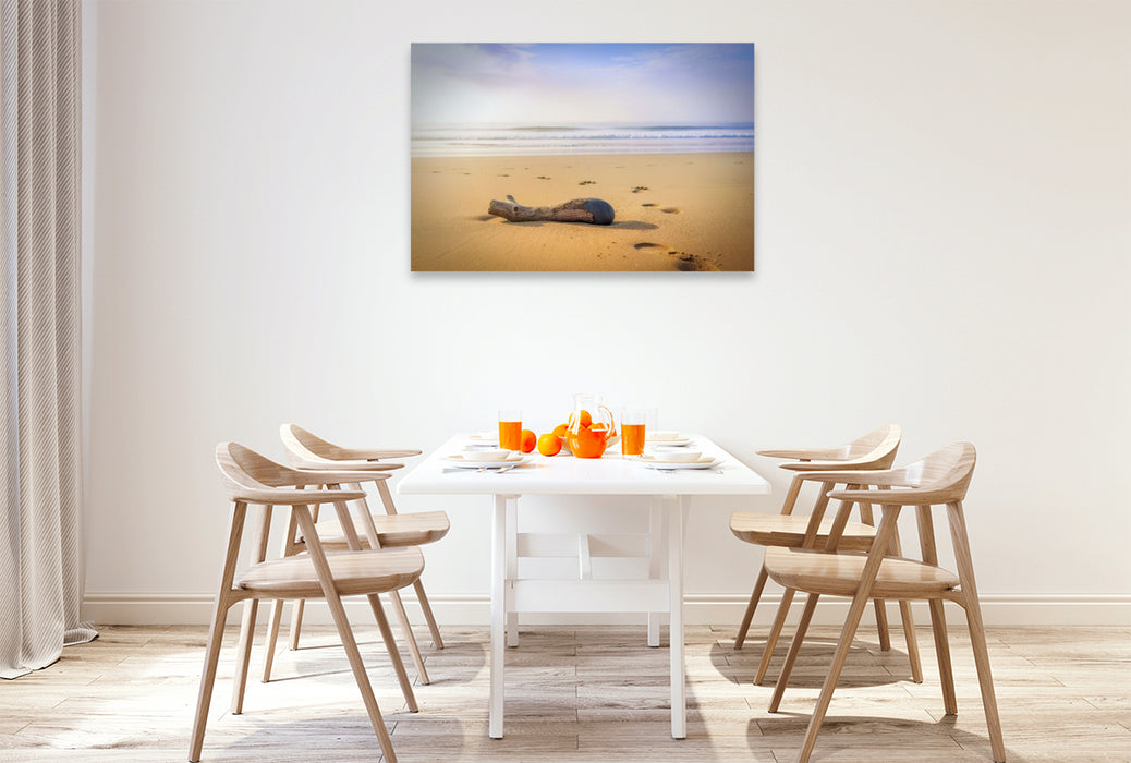 Premium Textil-Leinwand Schatten im Sand, Formen, die flüstern.