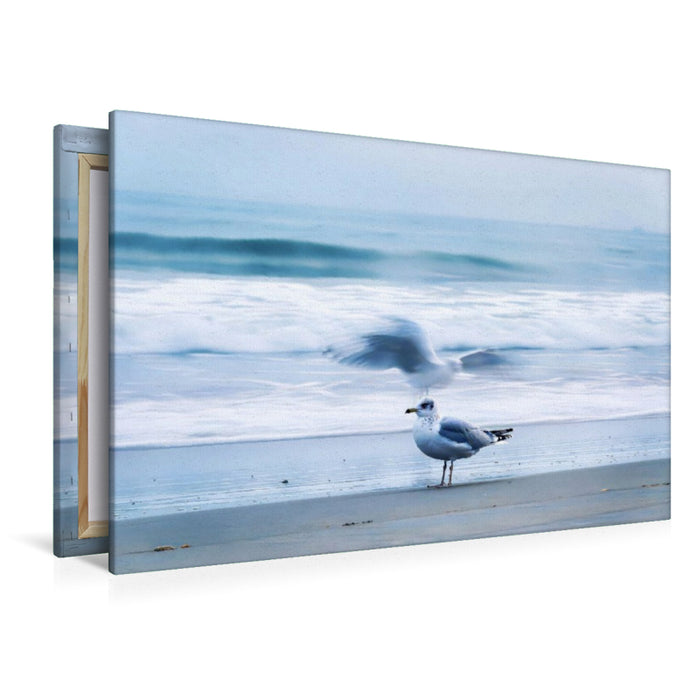 Premium Textil-Leinwand Ein Motiv aus dem Kalender Minimal-Art - am Strand