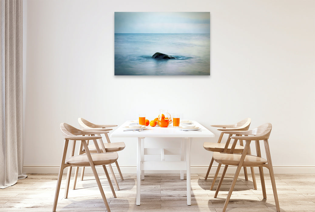 Premium Textil-Leinwand Ein Motiv aus dem Kalender Minimal-Art - am Strand