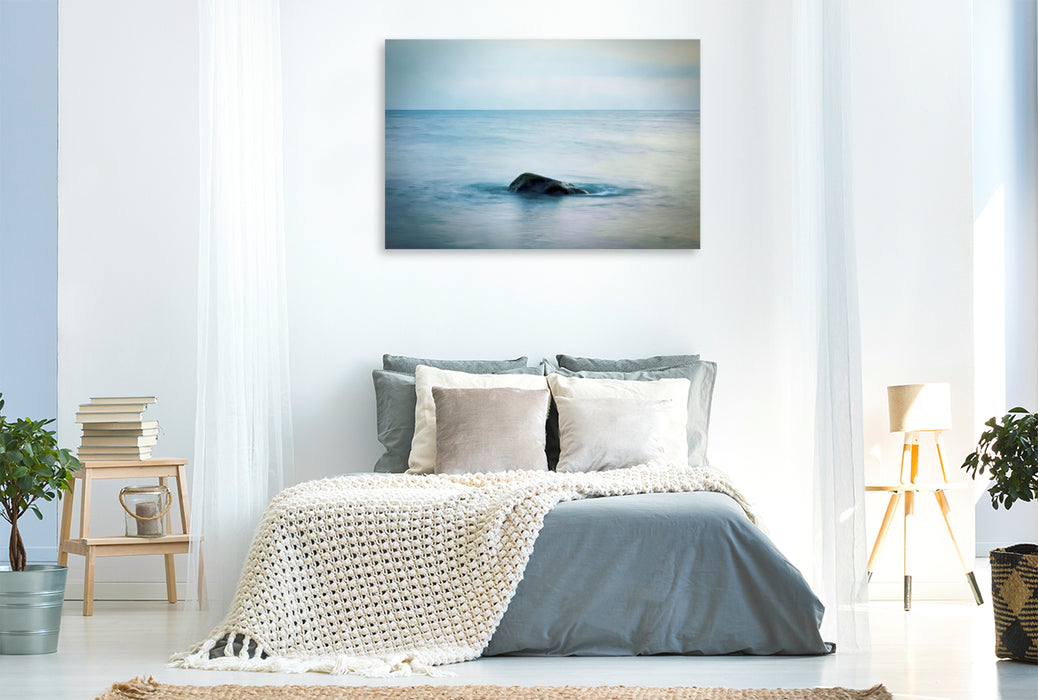 Premium Textil-Leinwand Ein Motiv aus dem Kalender Minimal-Art - am Strand