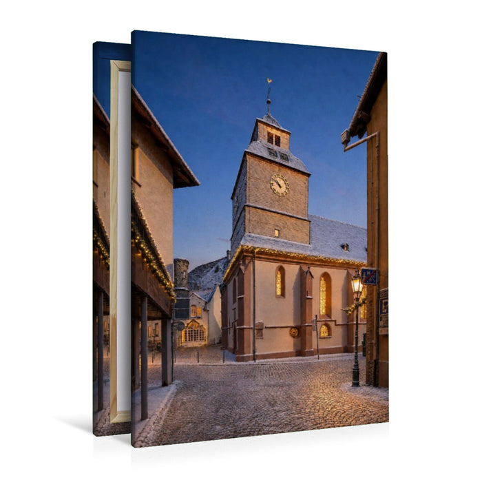 Premium Textil-Leinwand Evangelische Talkirche
